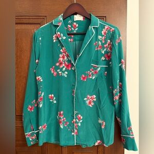 Sezane Silk Floral Print Button-Up Top
Size: 38
